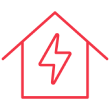 home icon with a lightning bolt