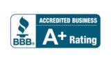 BBB accredited business A+ rating badge