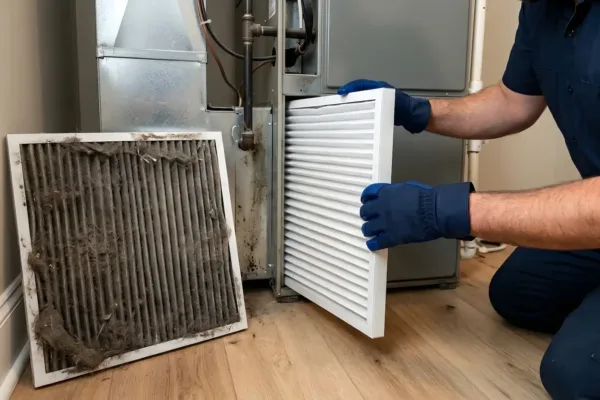 furnace maintenance changing filter