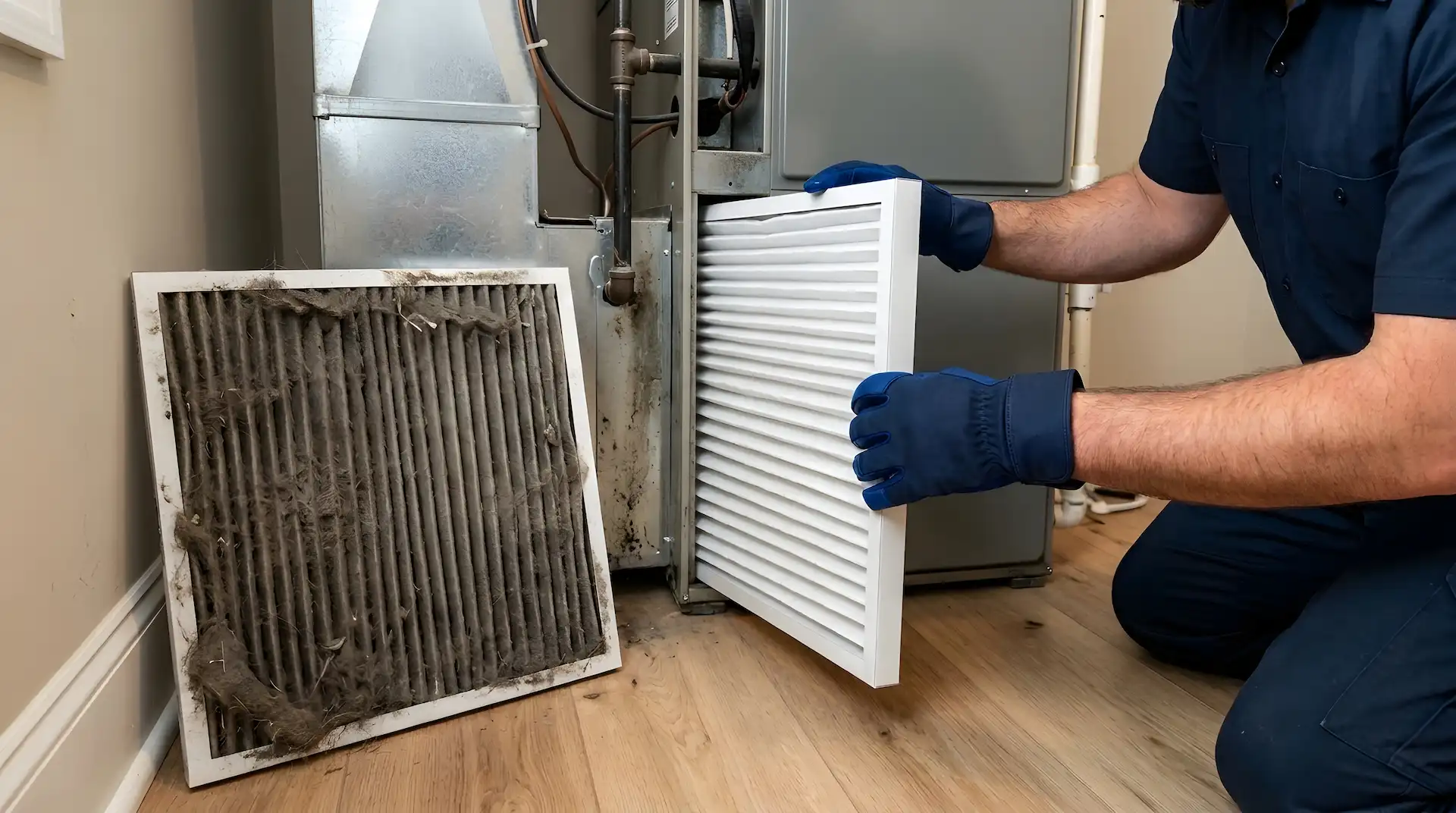 furnace maintenance changing filter